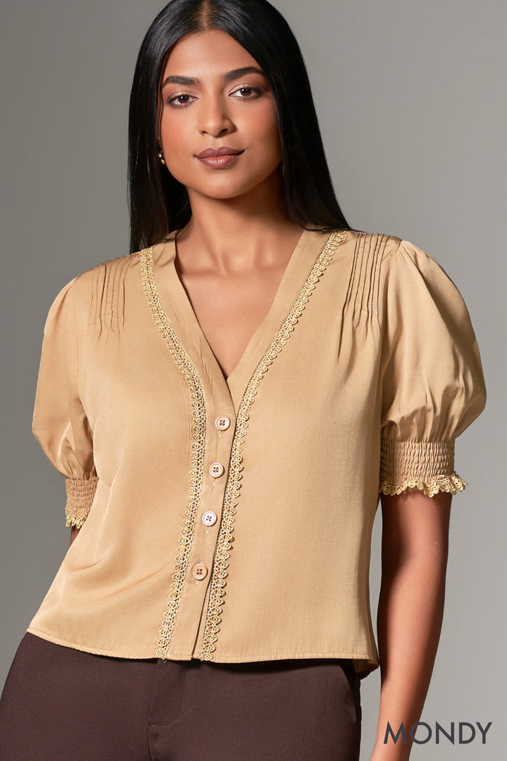Puff Sleeve Boxy Top