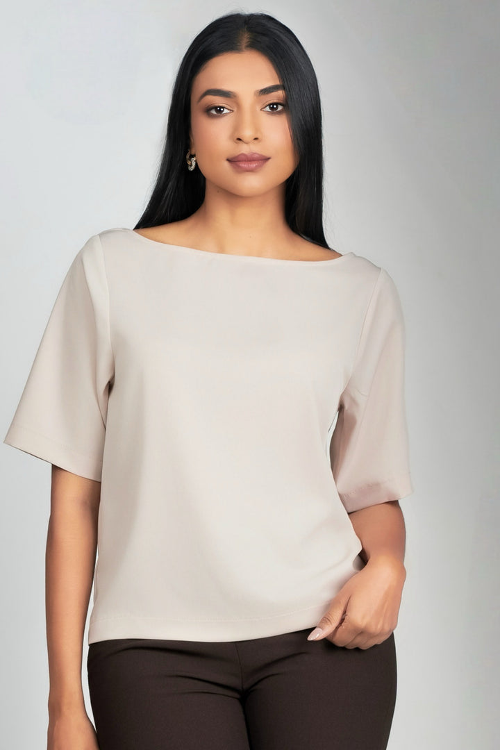 Boat Neck Boxy Top