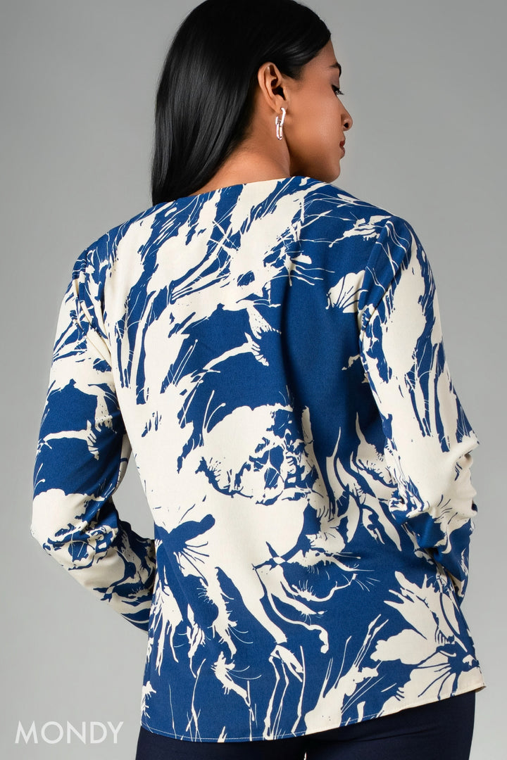 Printed Zip Up Top
