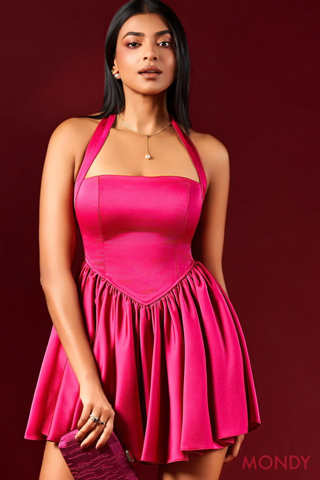 Halter Neck Mini Dress