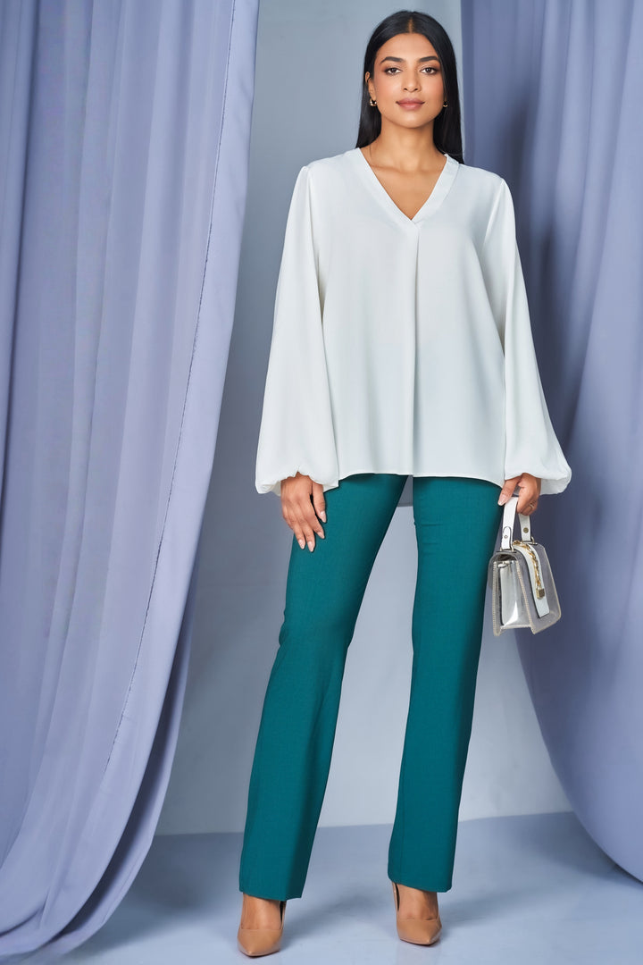 V Neck Relaxed Long Top