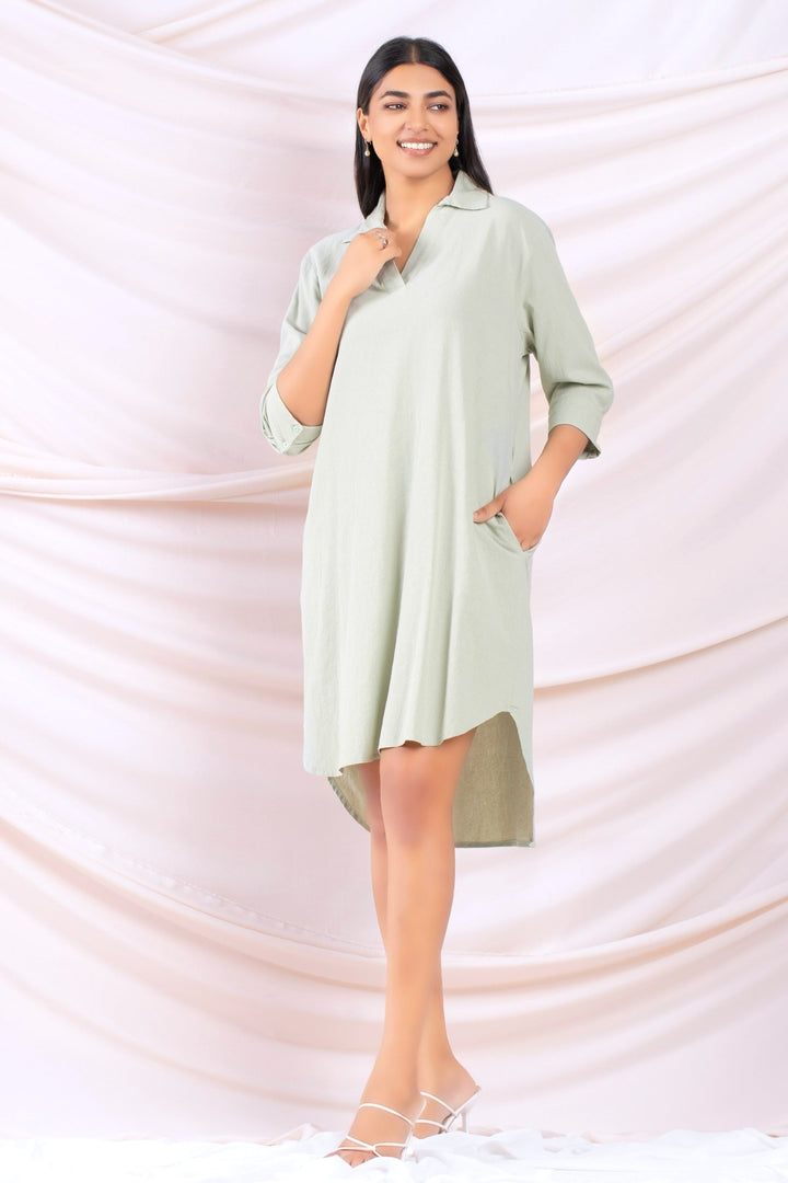 Oversized Linen Dress