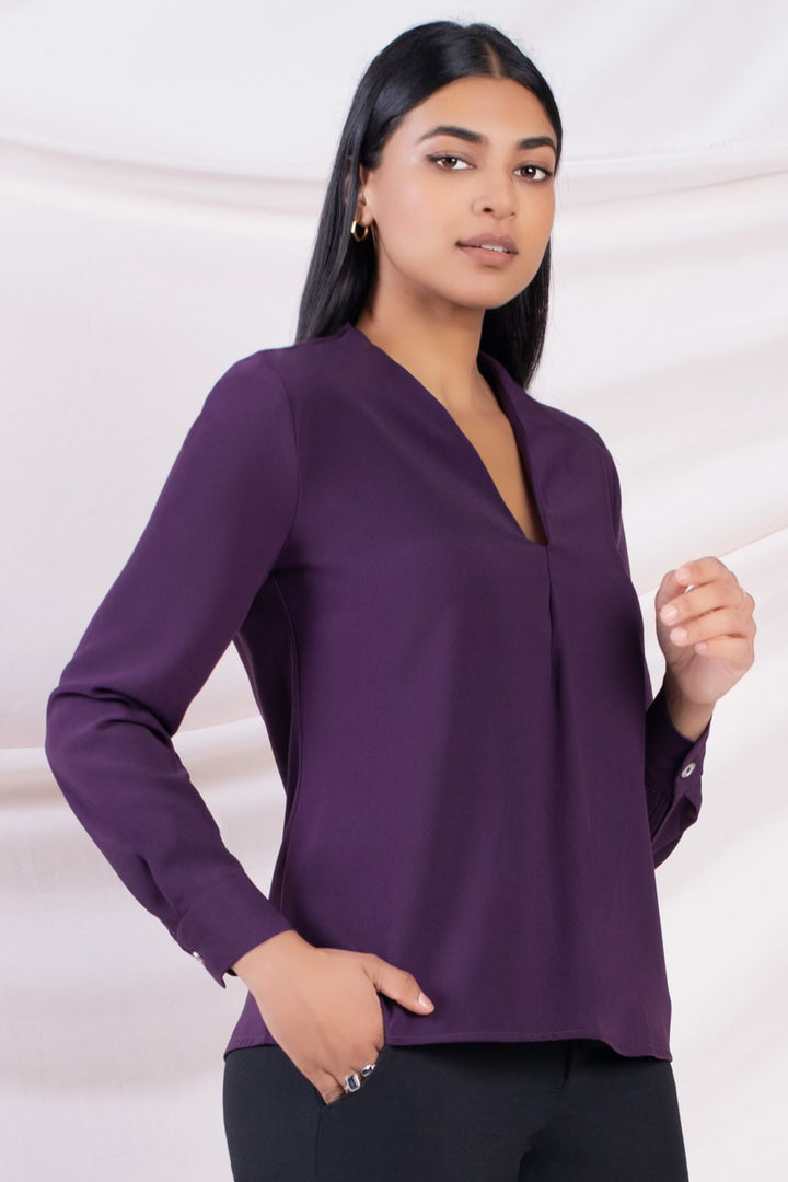 Plum Long Sleeve Top
