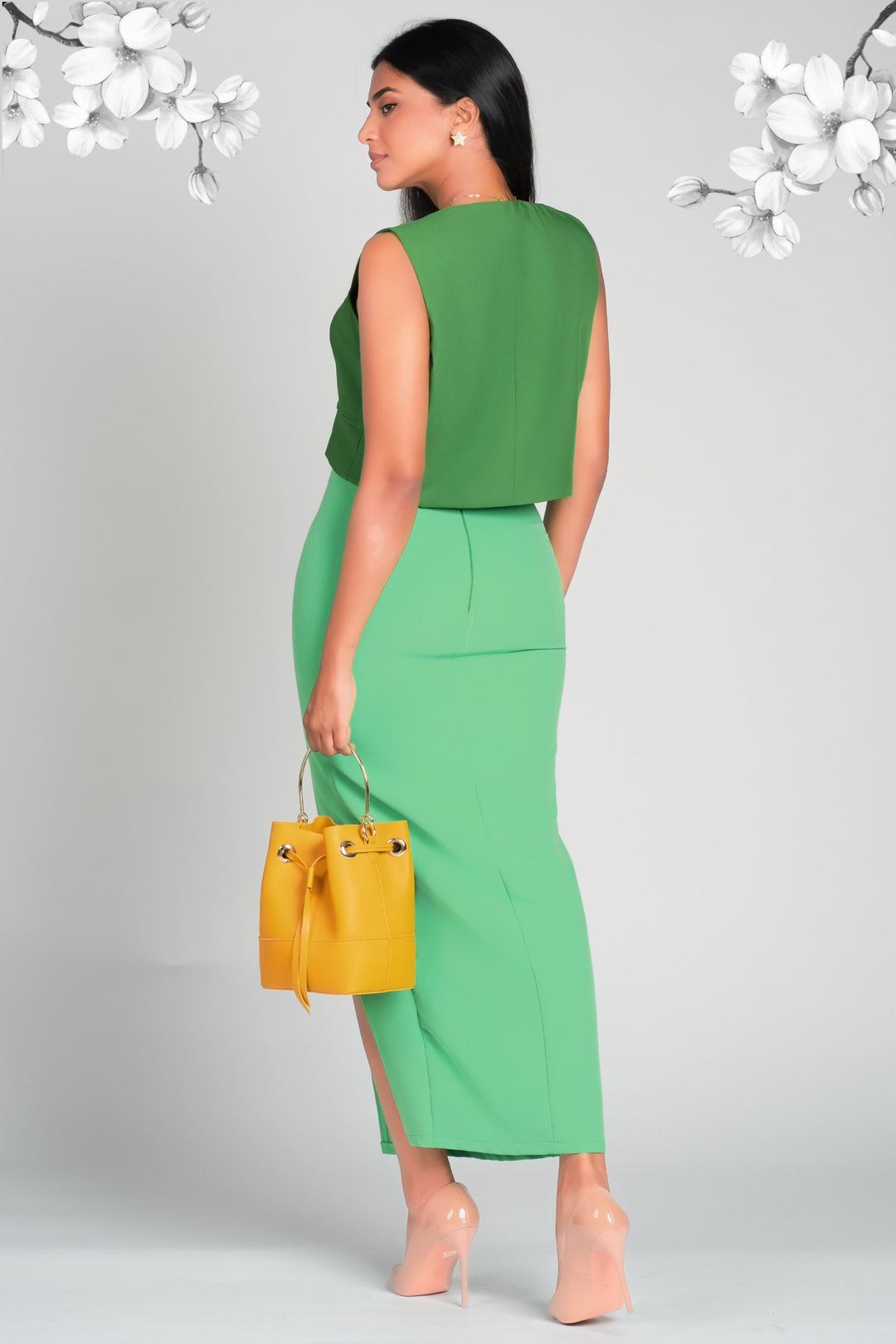 Cropped V Neck Waistcoat