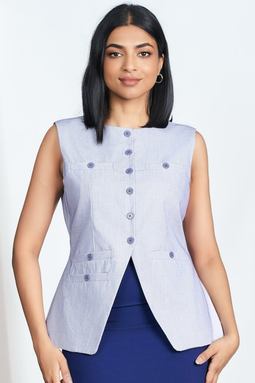 Blue Long Waistcoat