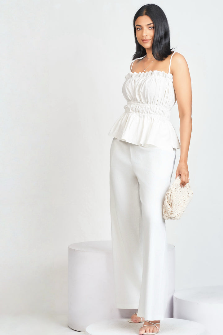 Gather Detail Linen Top