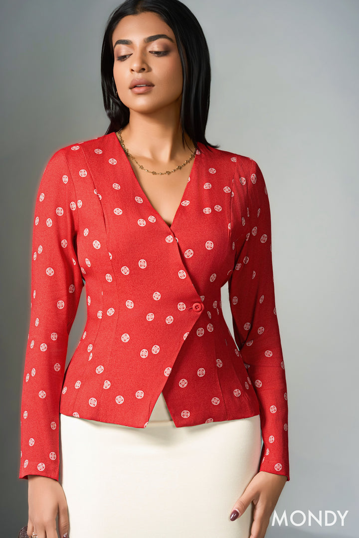Long Sleeve Wrap Top