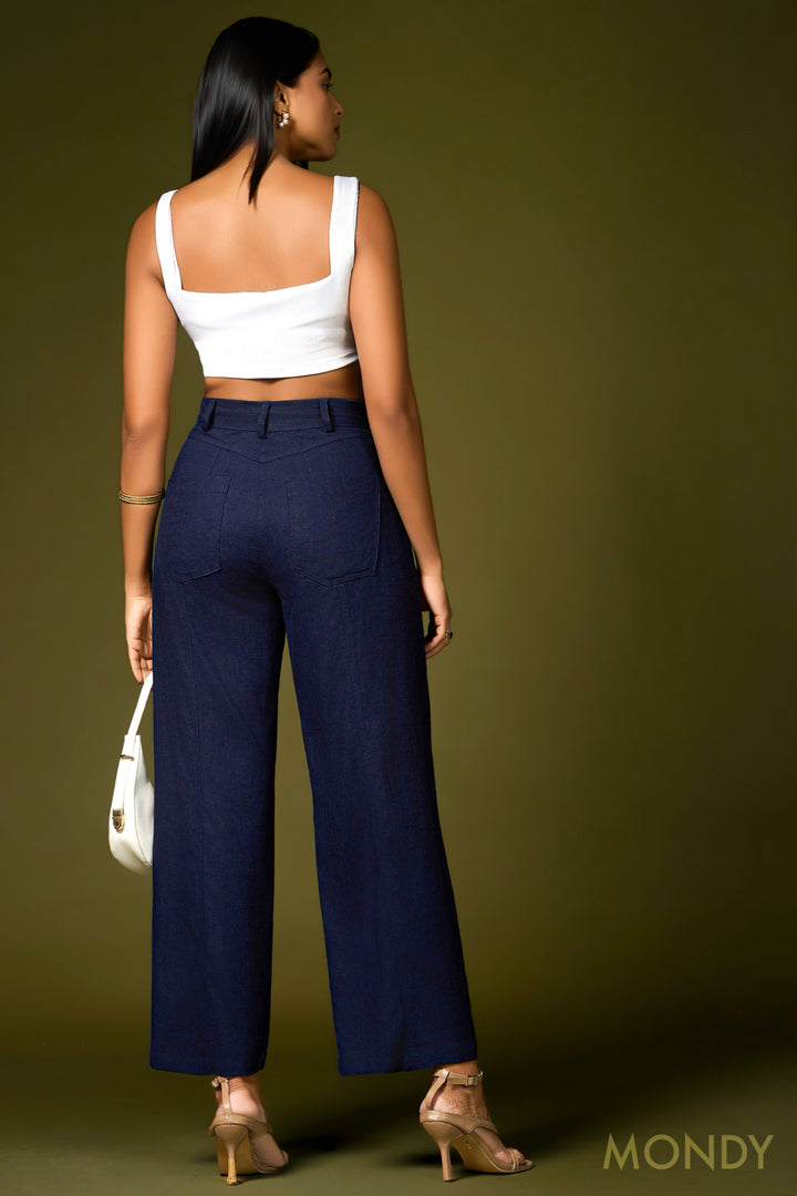 High Waist Buttoned Pant