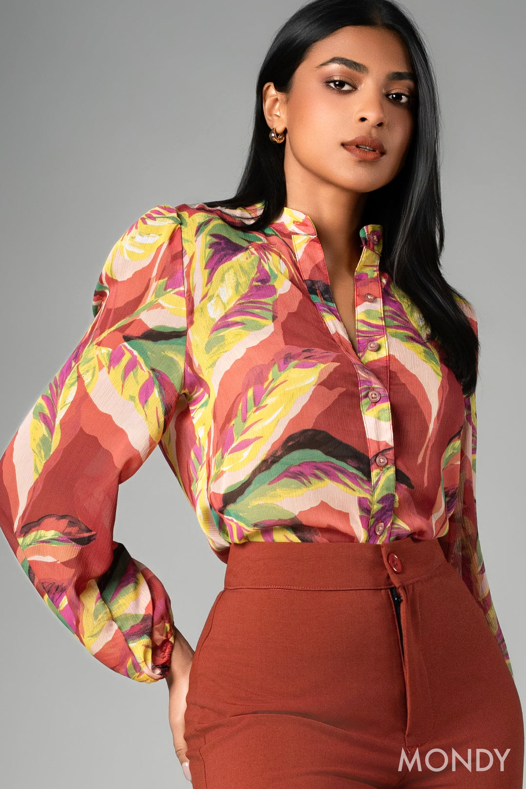 Printed Long Sleeve Top