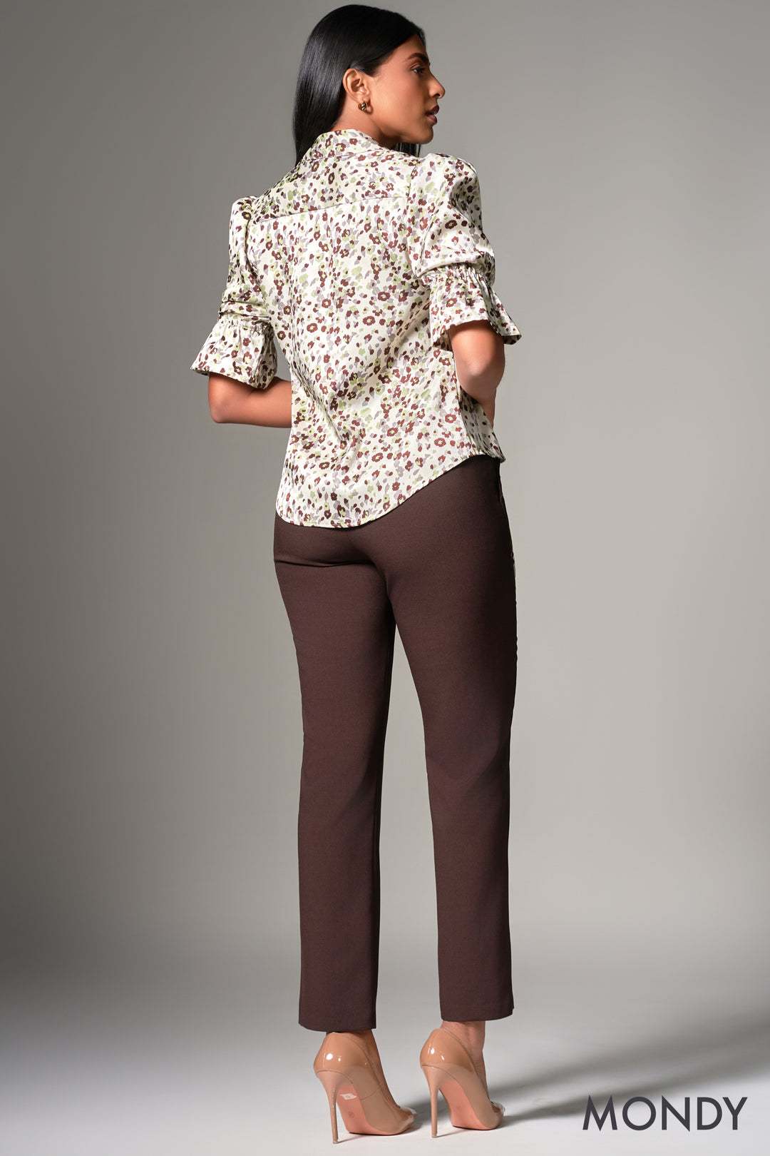 Printed Puff Sleeve Top