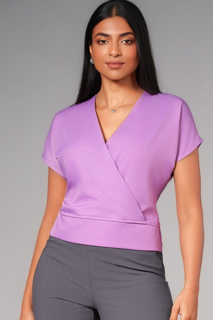 Short Sleeve Wrap Top