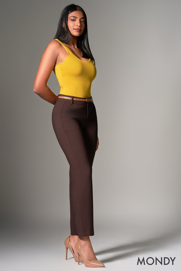 Regular Waist Straight Cut Pant