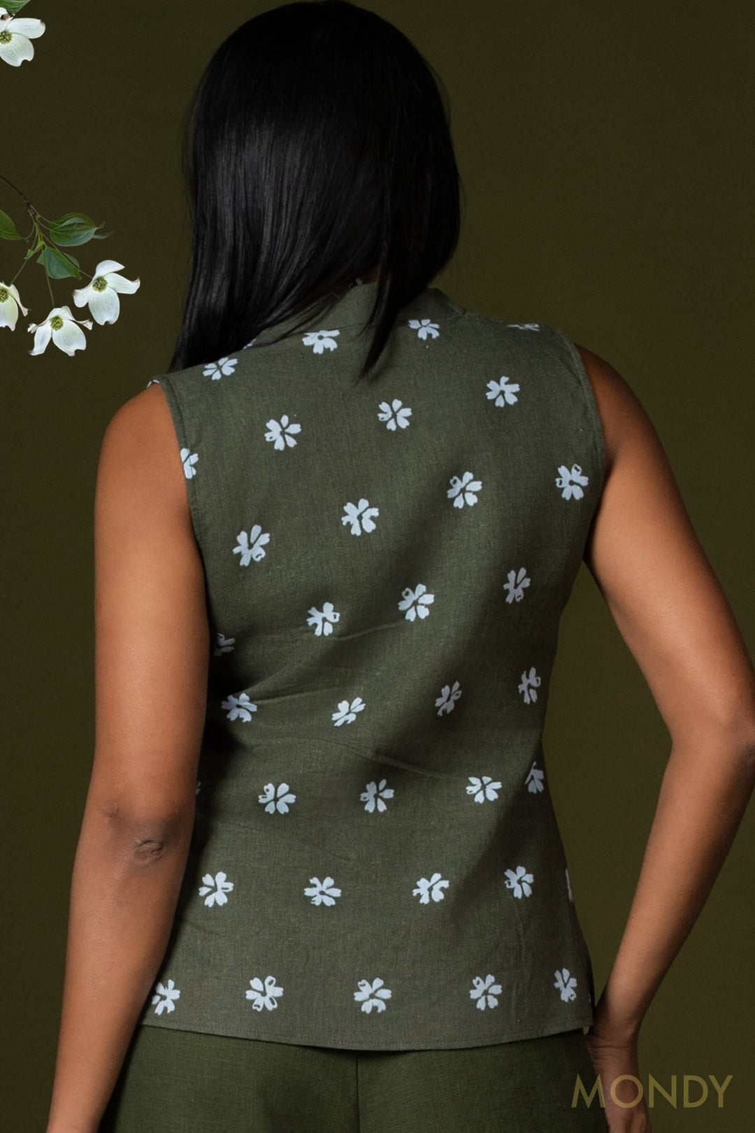 Printed Sleeveless Top