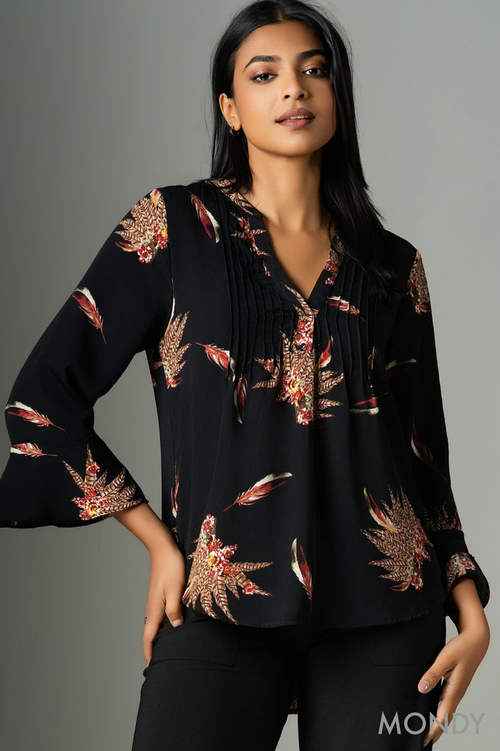 Pintuck Detail Top