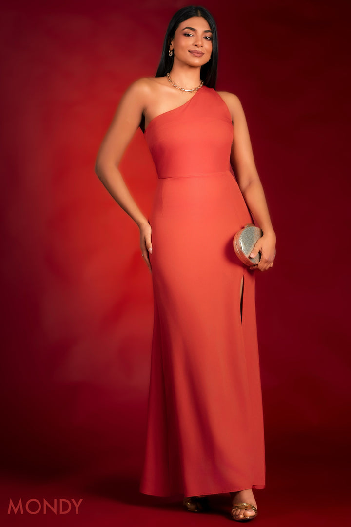 One Shoulder Maxi Dress