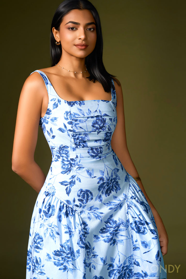 Square Neck Midi Dress