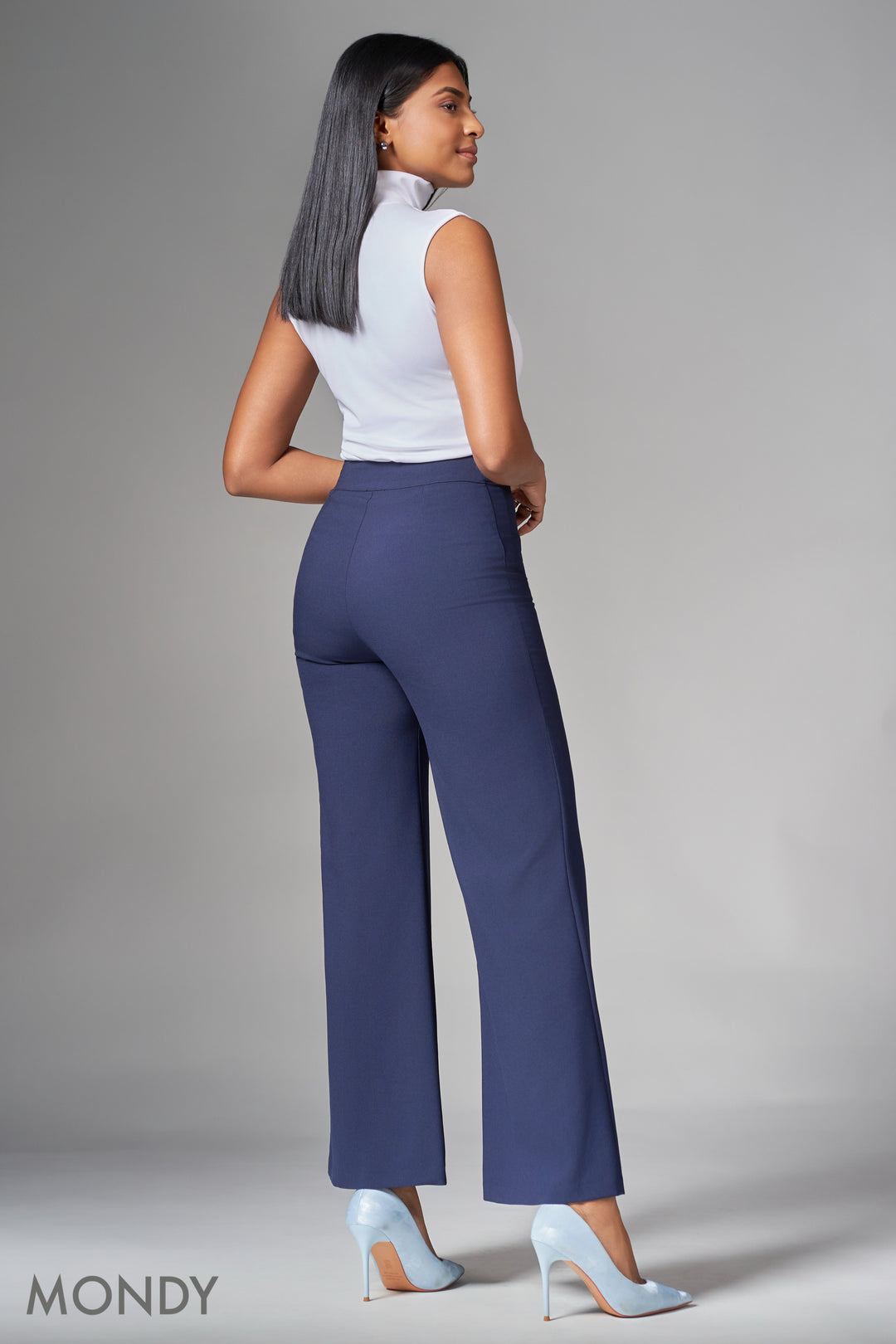Regular Waist Flared Pant