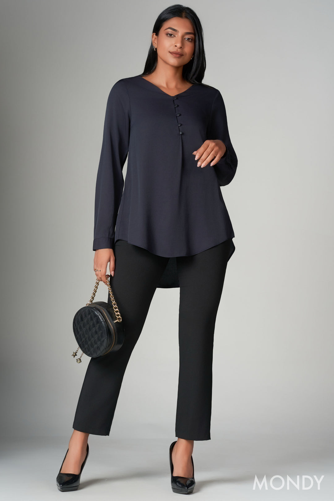Navy Relaxed Fit Top