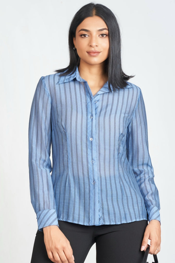 Blue & Black Stripe Shirt