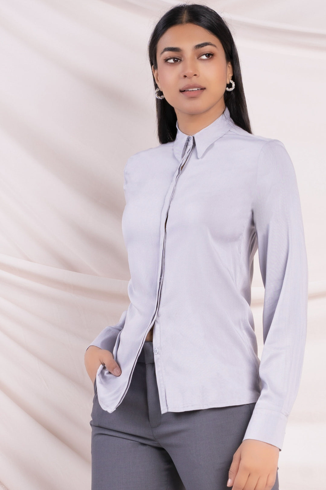 Grey Long Sleeve Shirt