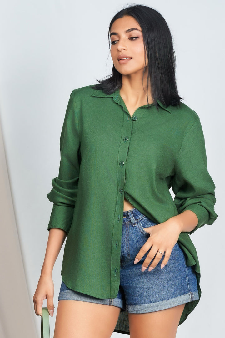 Green Linen Shirt