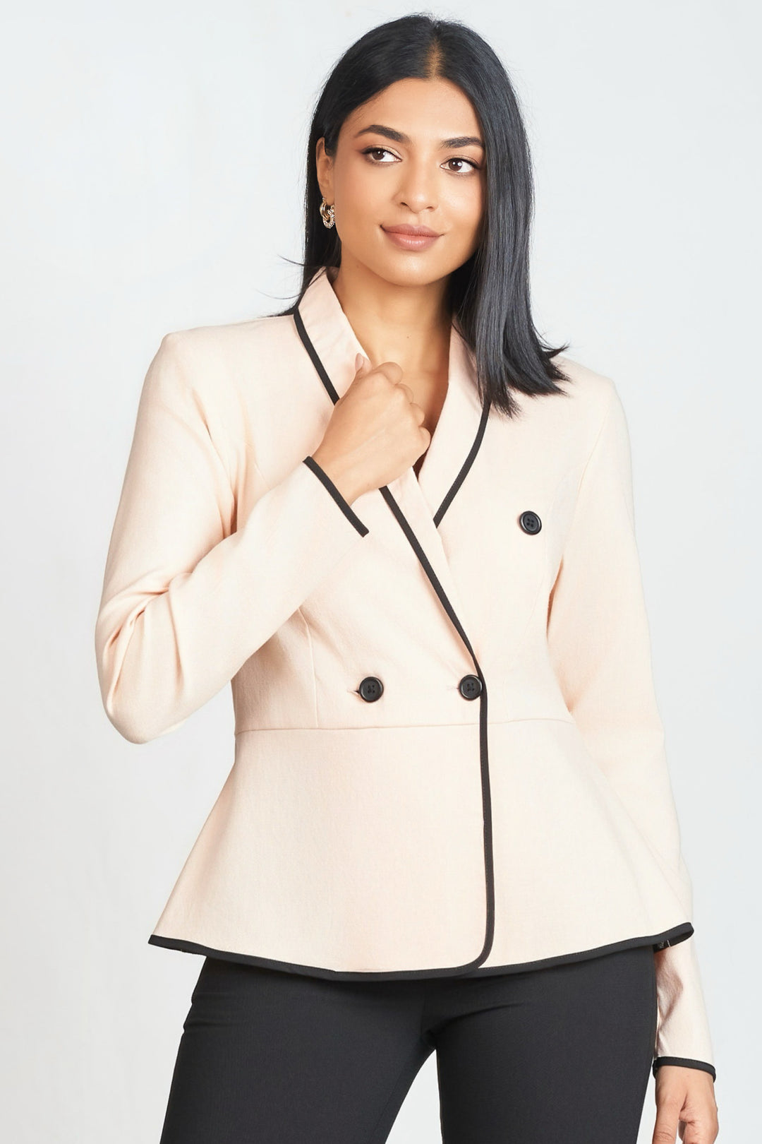 Peach Peplum Blazer
