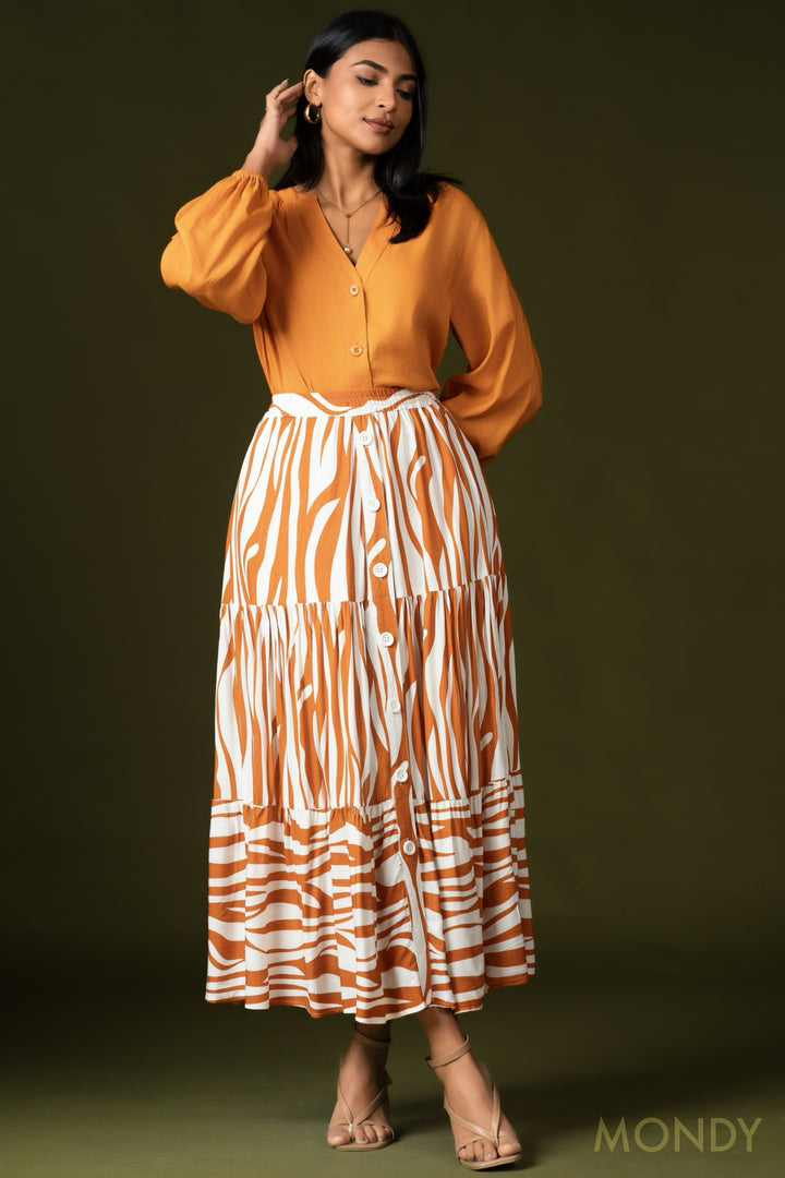 Tiered Maxi Skirt