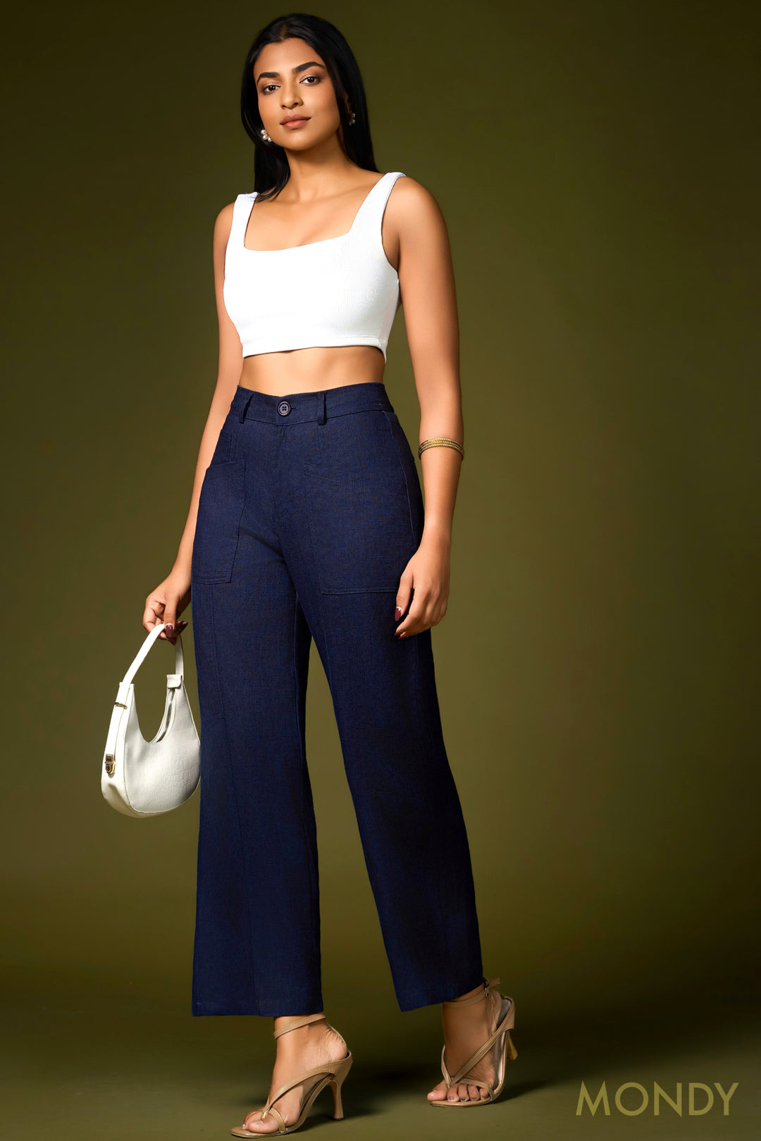 High Waist Buttoned Pant