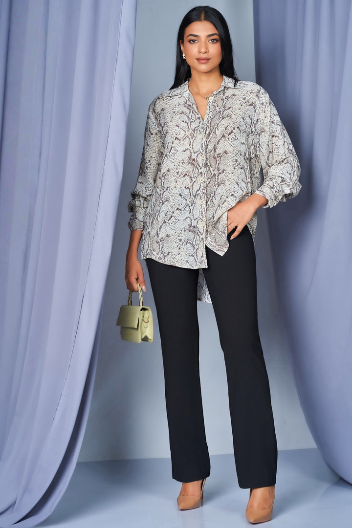 Snake Print Long Shirt
