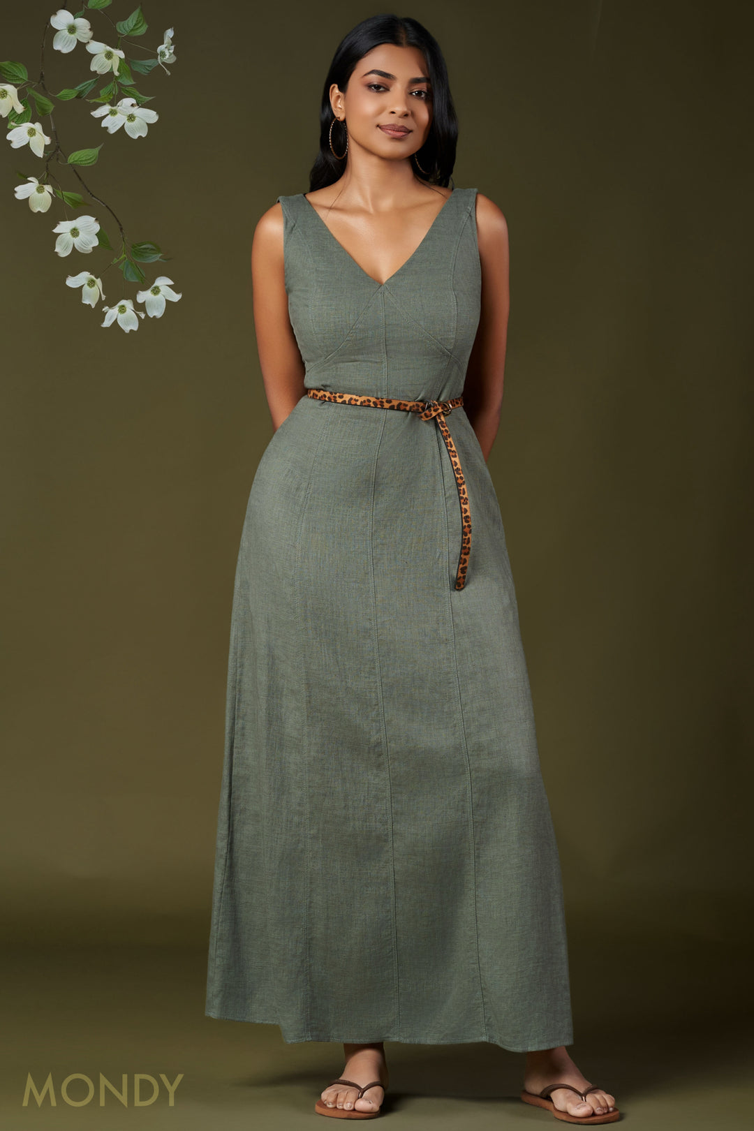 V Neck Maxi Dress