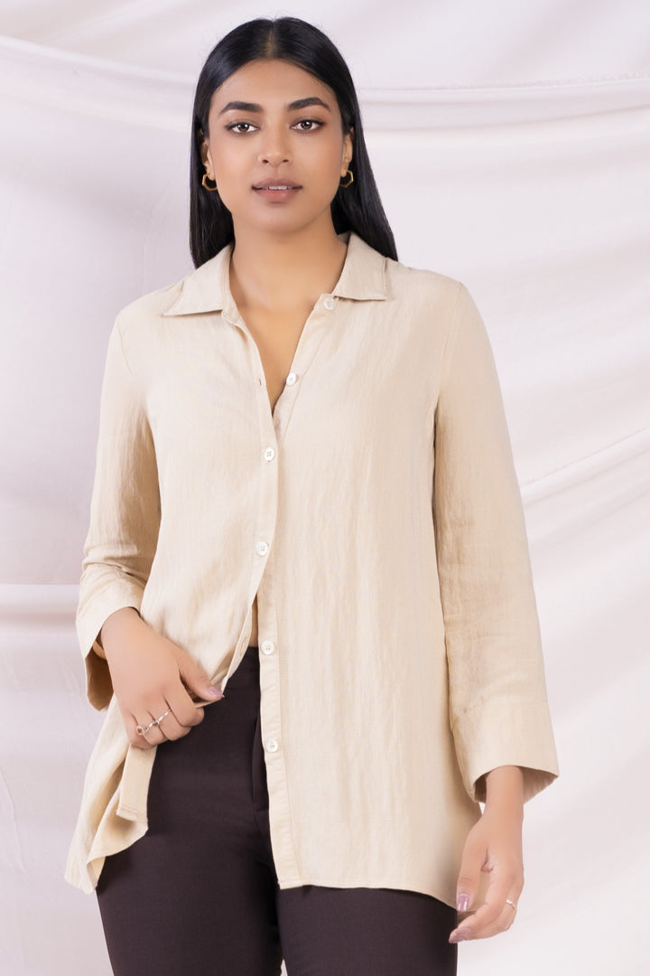 Beige Long Sleeve Shirt