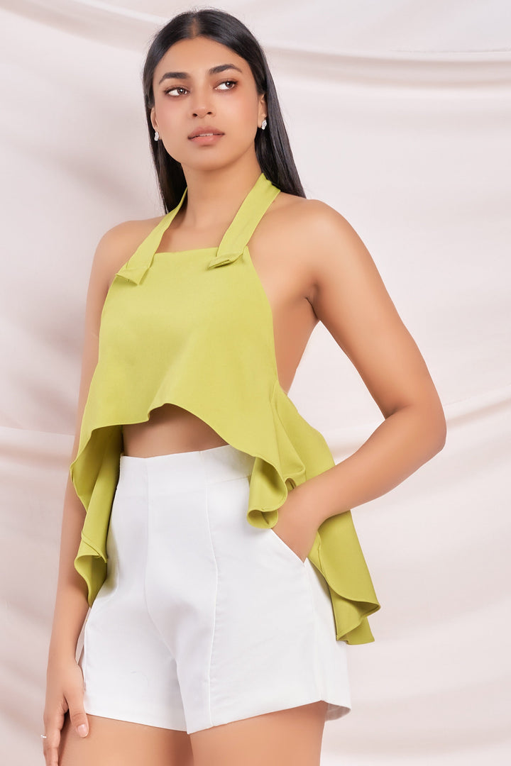 Green Backless Top