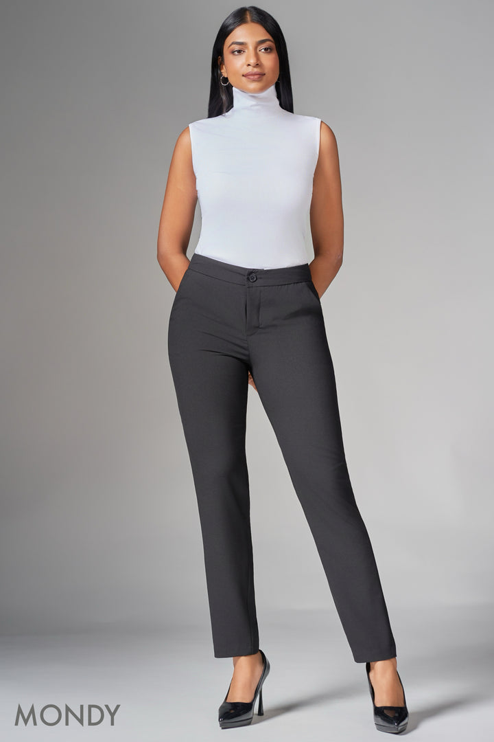 Regular Waist Straight Cut Pant