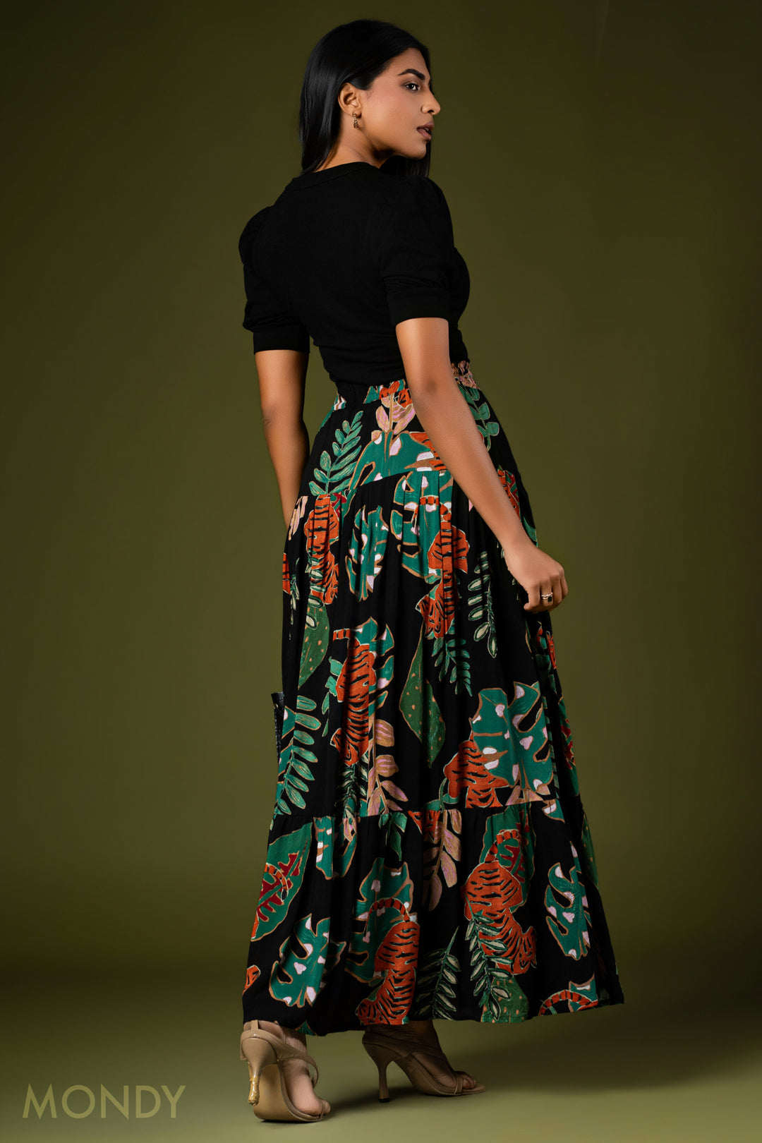 Tiered Maxi Skirt