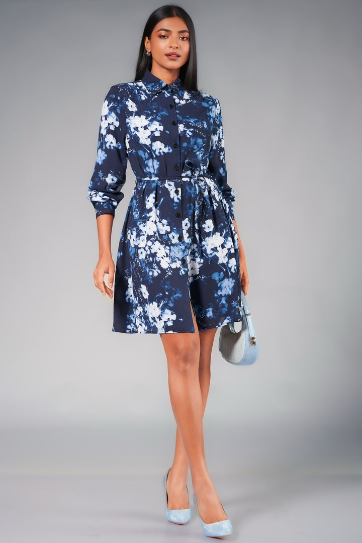 Printed Shirt Dress