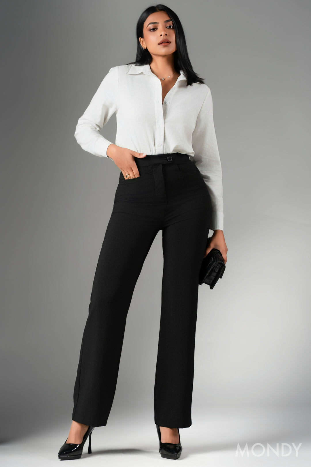 High Waist Straight Cut Pant