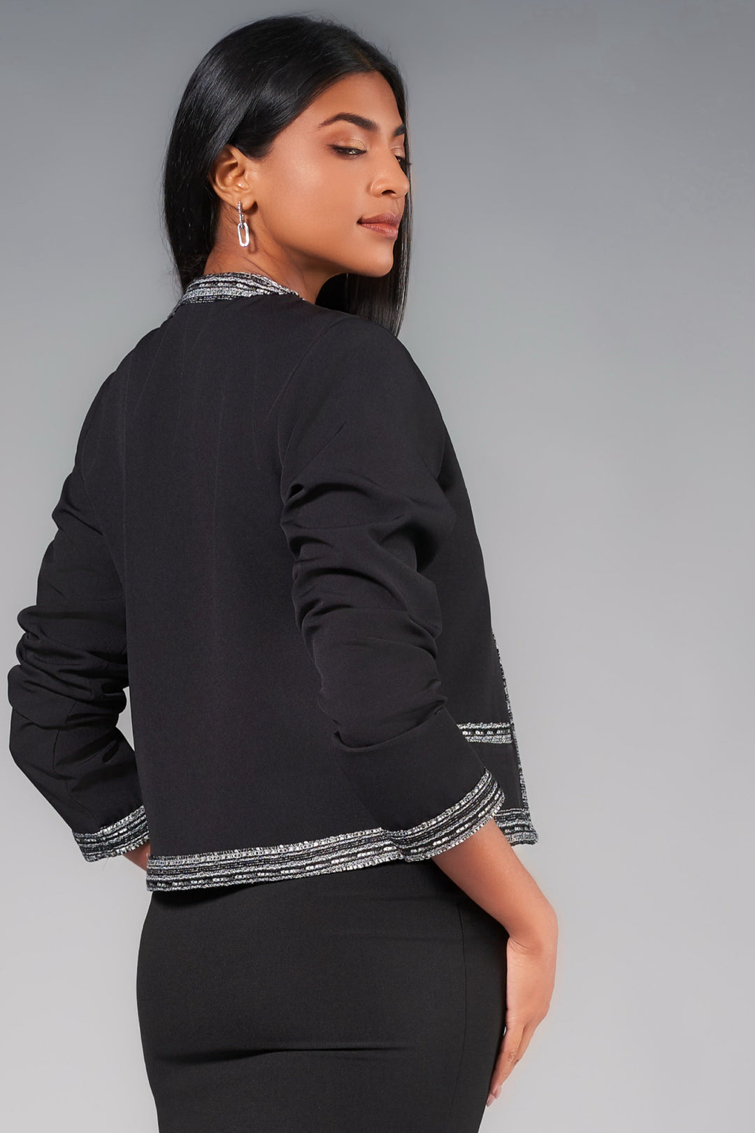 Contrast Open Blazer