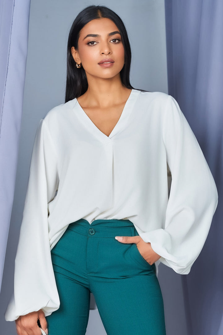 V Neck Relaxed Long Top