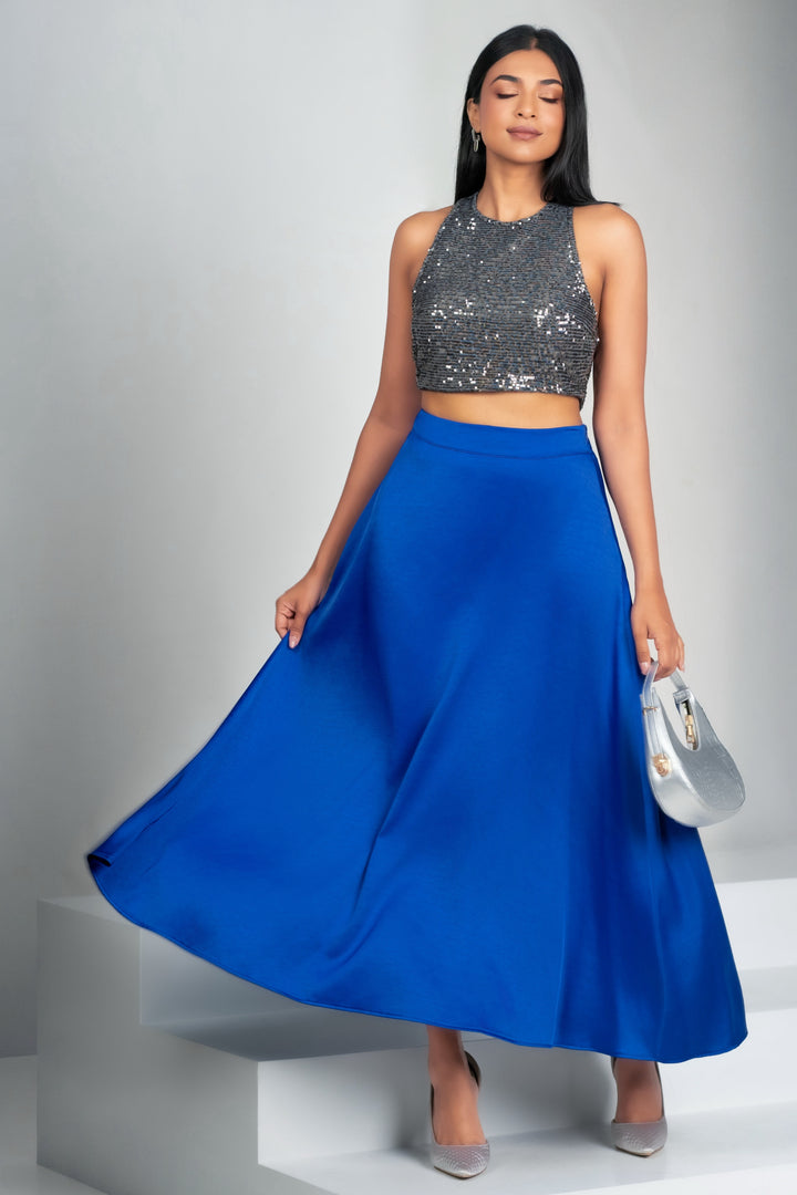 Flared Maxi Skirt