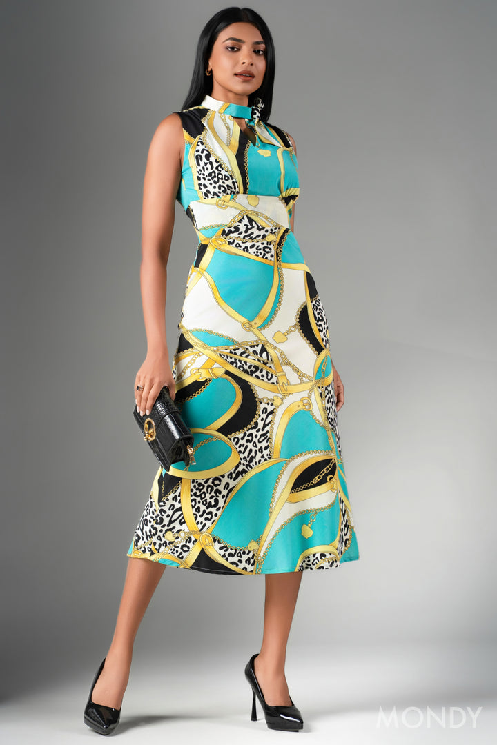 Necktie Detail Dress