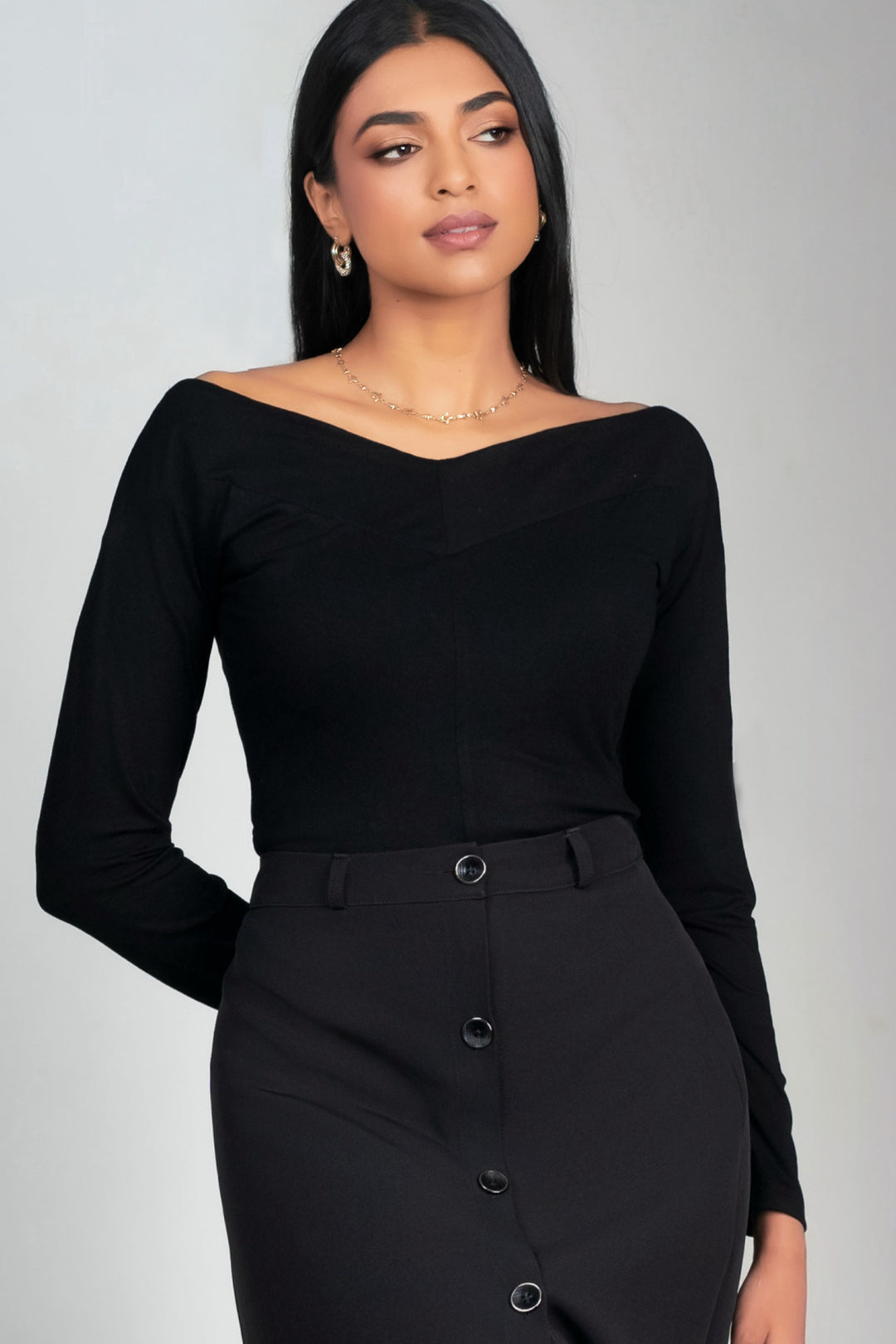 Off Shoulder Slim Top
