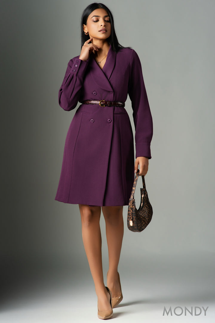 Double Buttoned Blazer Dress