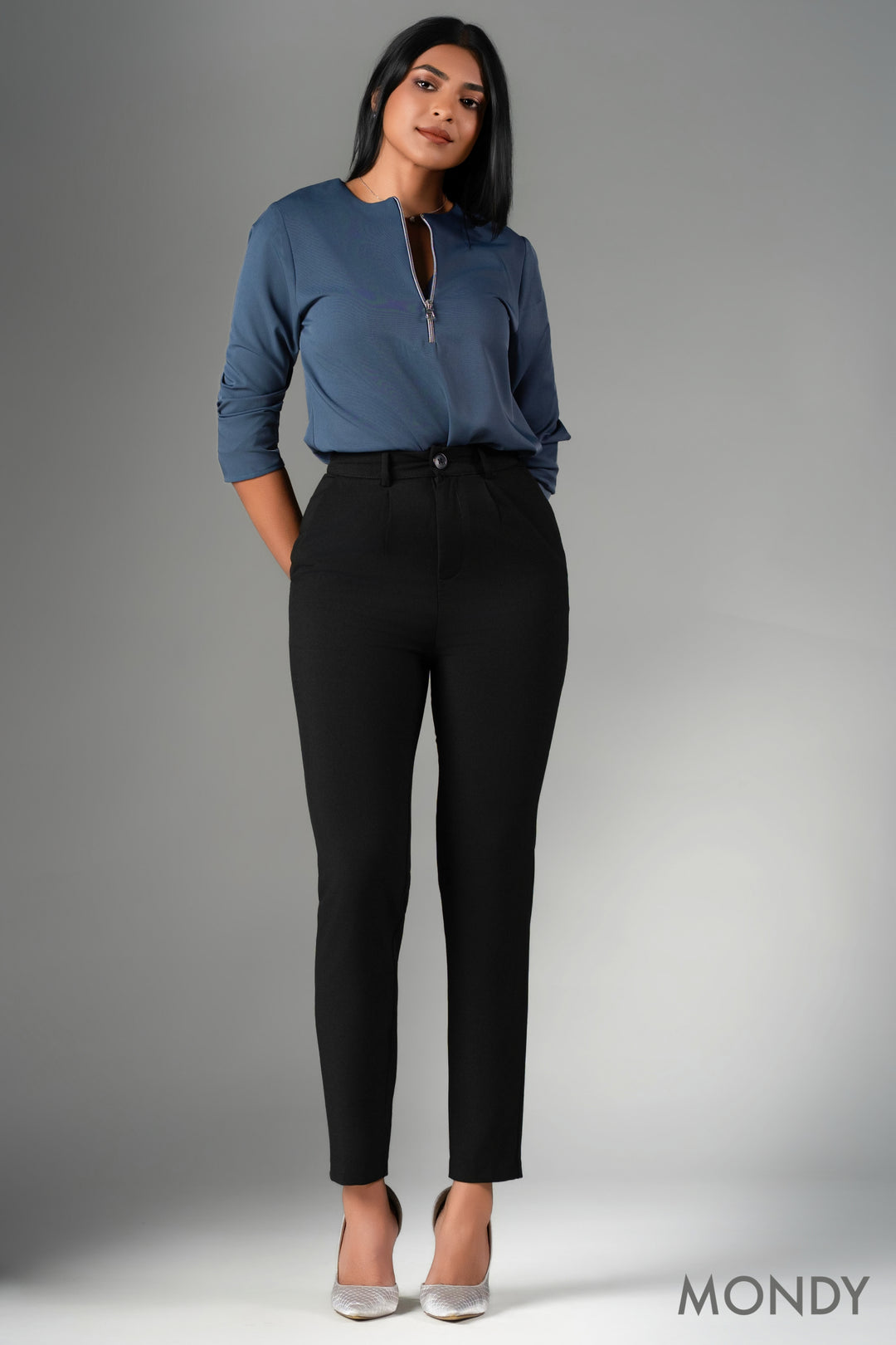 High Waist Straight Cut Pant