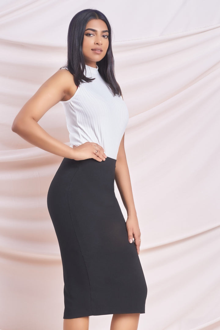 Black Below Knee Skirt