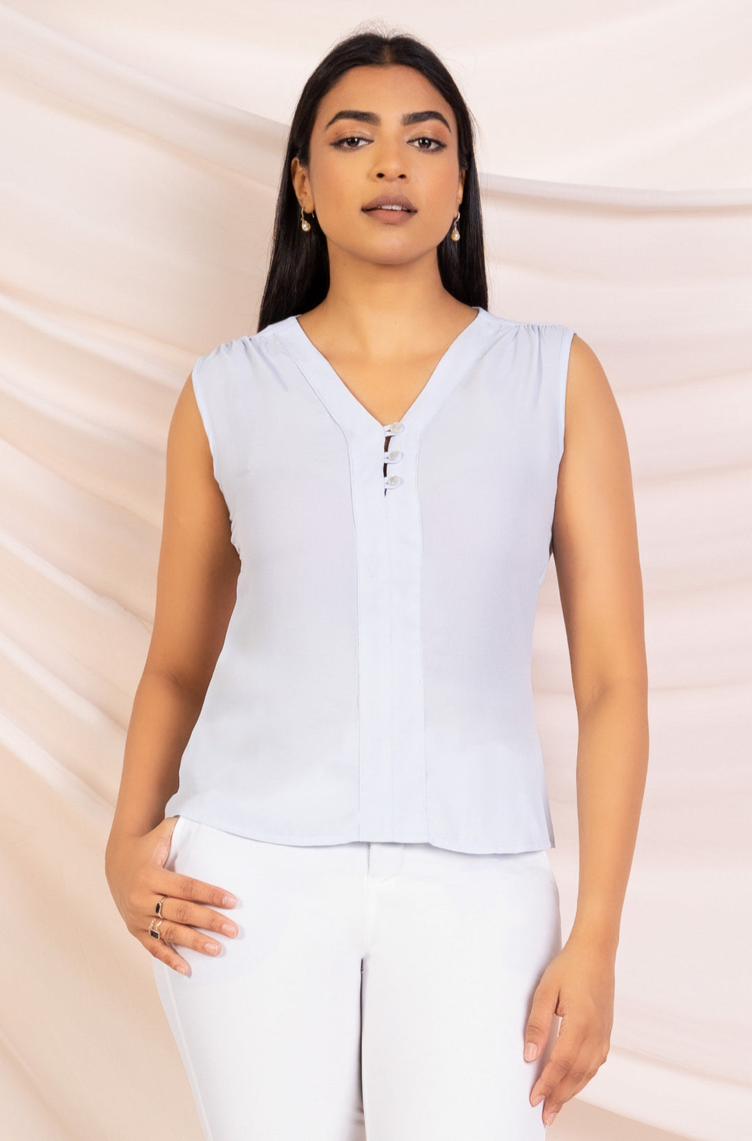 Light Blue Sleeveless Top