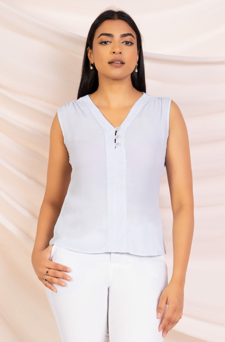 Light Blue Sleeveless Top