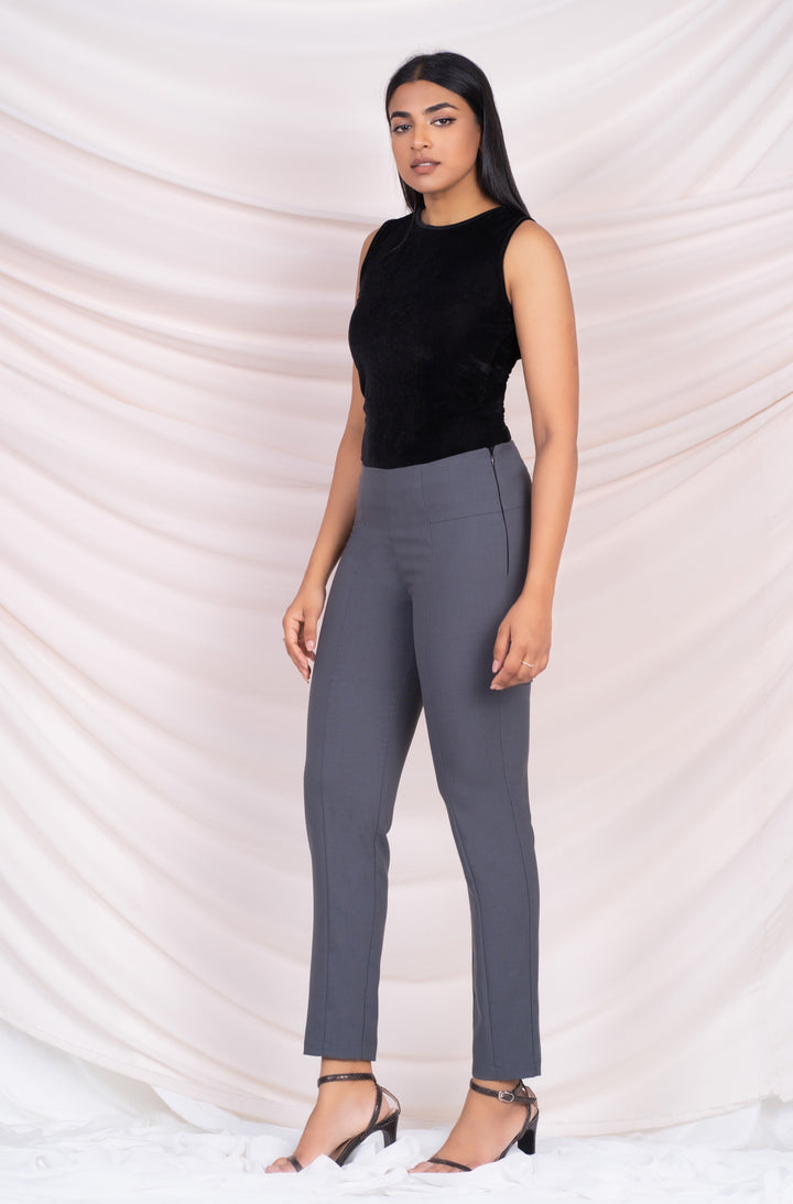Grey Cropped Pant