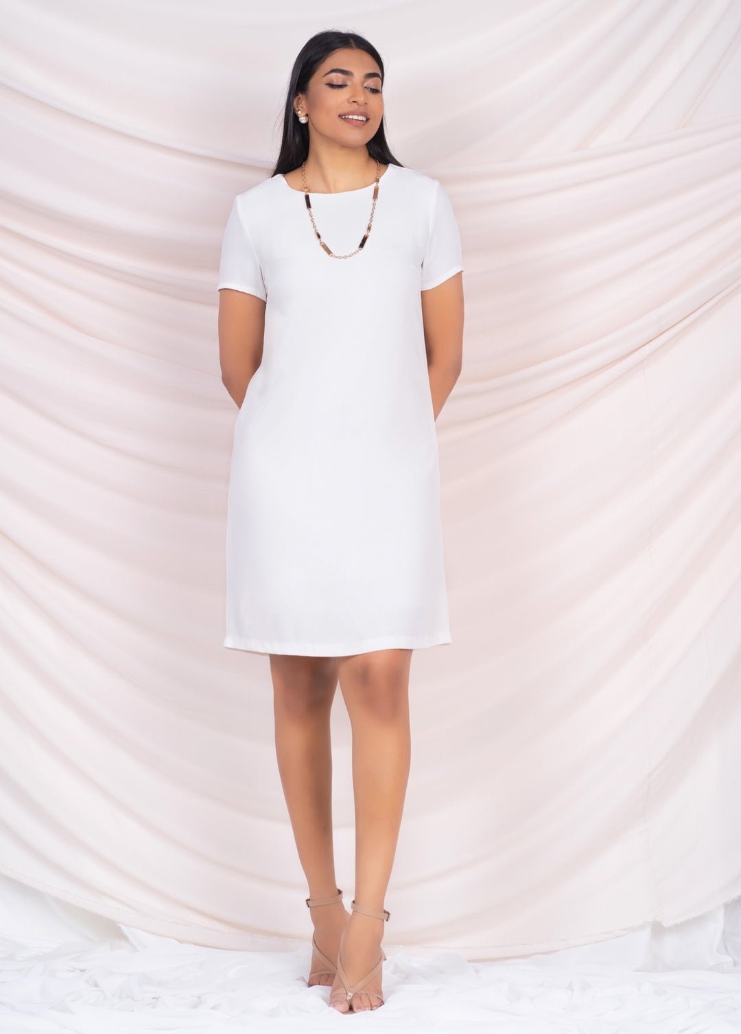 White Shift Dress