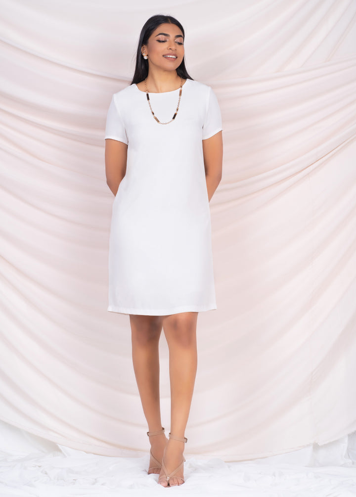 White Shift Dress