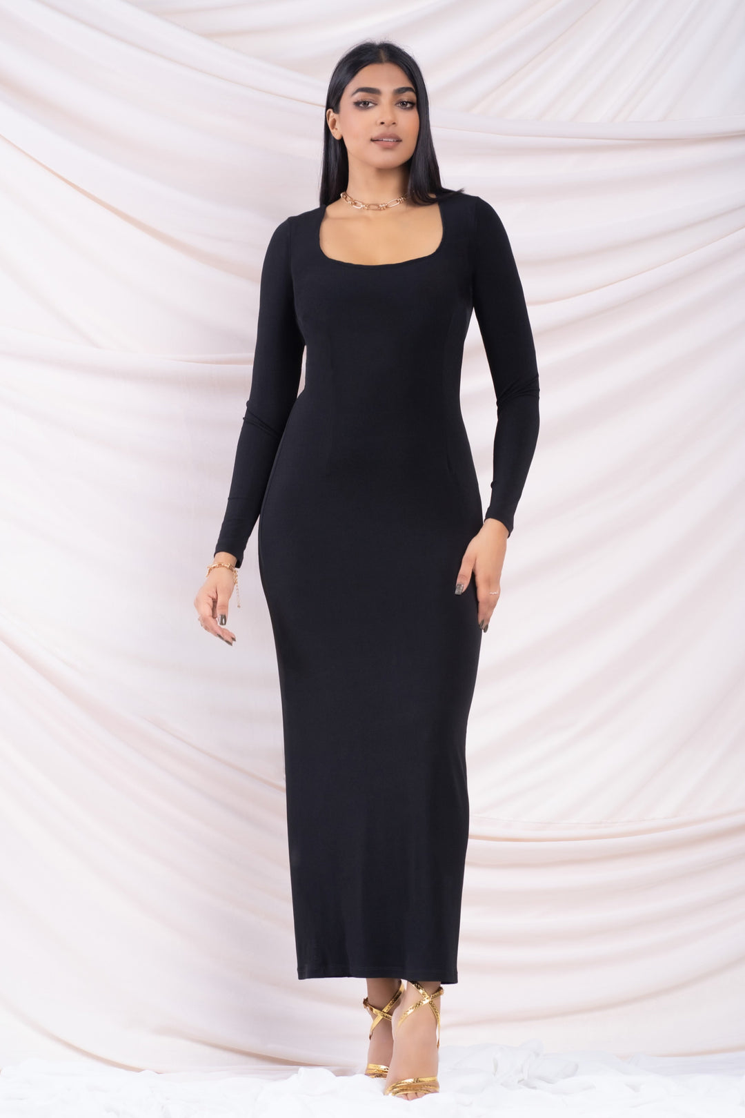 Black Bodycon Maxi Dress
